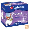 MEDIJ DVD+R VERBATIM 10PK printable široke škatlice (43508)