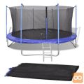 Varnostna Mreža PE Črna za 4.26 Okrogel Trampolin