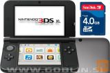 Nintendo 3DS XL srebrn + spominska kartica 4GB + napajalnik