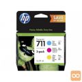 ČRNILO HP KOMPLET (CYAN, MAGENTA, RUMENA)ŠT. 711 ZA DJ