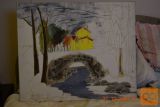 SLIKA "VILA OB POTOKU" olje platno 60x50 cm