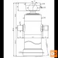 Cilinder teleskopski, 2stopnji, 13t, 1195mm, s kroglo 4028S