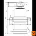 Cilinder teleskopski, 4stopnje, 20t, 1030mm, s kroglo 4070S