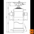 Cilinder teleskopski, 5stopenj, 5t, 1230mm, s kroglo 5023S