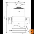 Cilinder teleskopski, 6stopenj, 13t, 2245mm, s kroglo 6022S