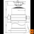 Cilinder teleskopski, 6stopenj, 25t, 3265mm, s kroglo 6056S