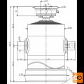 Cilinder teleskopski, 7stopenj, 30t, 2460mm, s kroglo 7034S