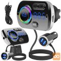 8V1 avto FM oddajnik SD bluetooth 2x USB 12-24V LED RGB