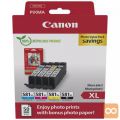 Komplet barvnih kartuš Canon CLI-581 XL + Foto papir /