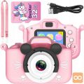 Aku. otroški fotoaparat 32GB SD kartica roza