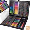 168 delni umetniški komplet barvic in flomastrov za slikanje