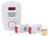 Alarm s senzorjem gibanja PIR + 2x daljinski upravljalec